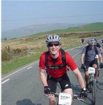 a happy gaz enjoying the builth merida spring marathon